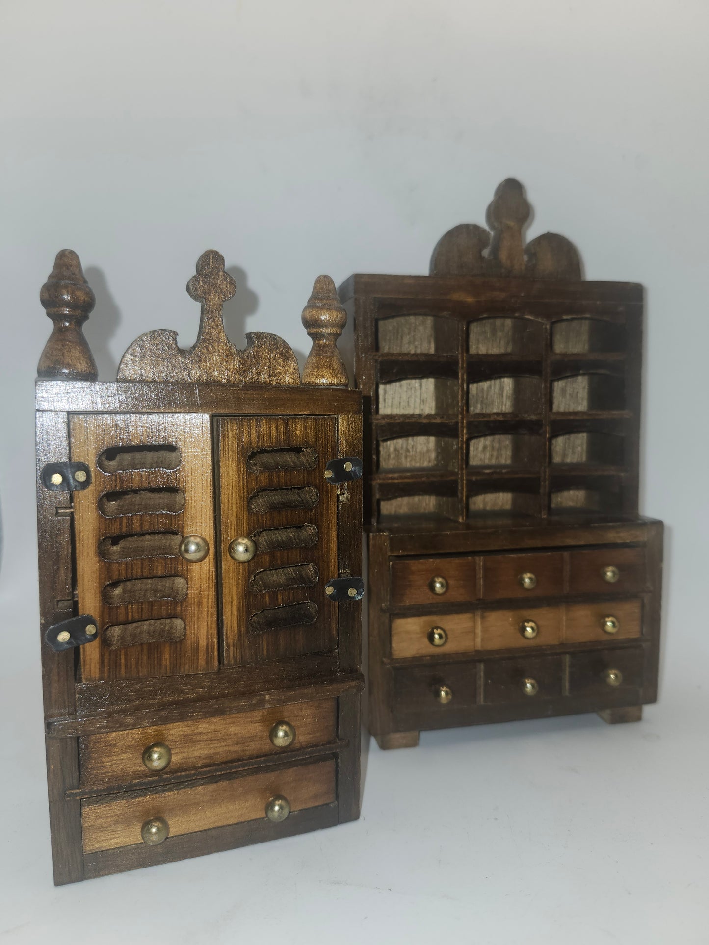 ~Miniature~ Vintage Desk Hutch & Dresser Doll Furniture