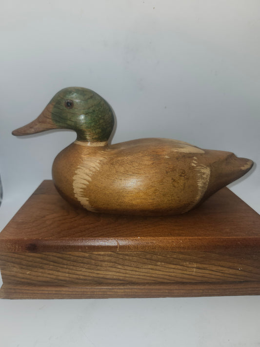 ~Folk Art~ Hand-Carved & Painted Hunting Decoy Box