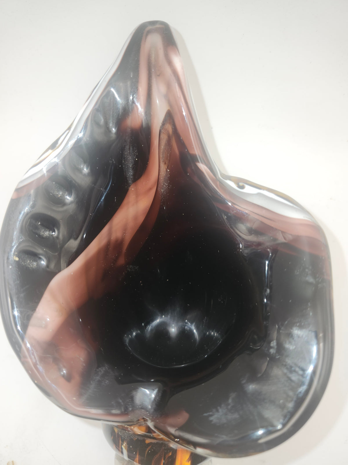 ~Murano Style~ Glass Multi-Color Shell Sculpture / Vase