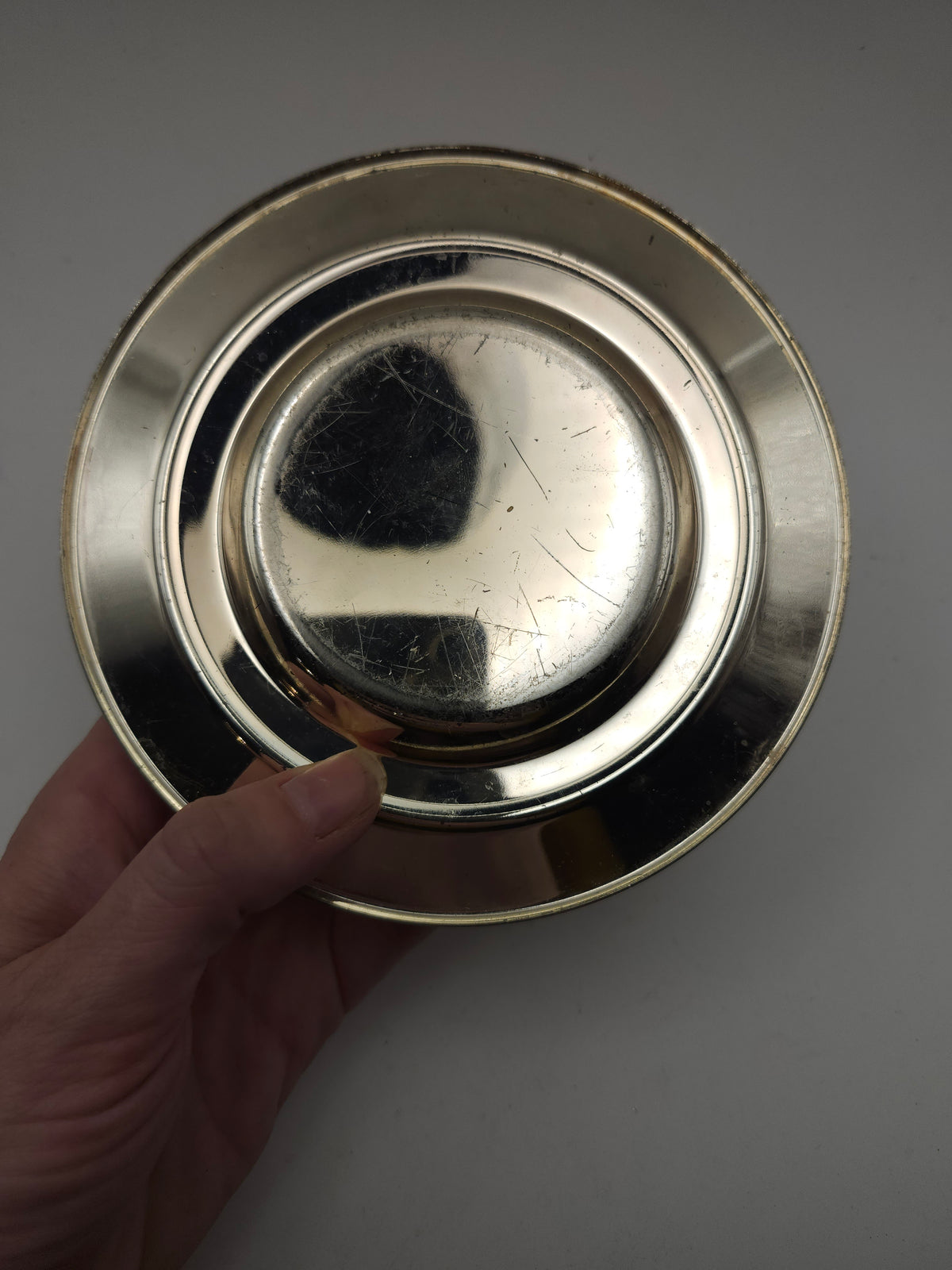 Silverplated Lidded Dish / Ash Tray with Duck Handle