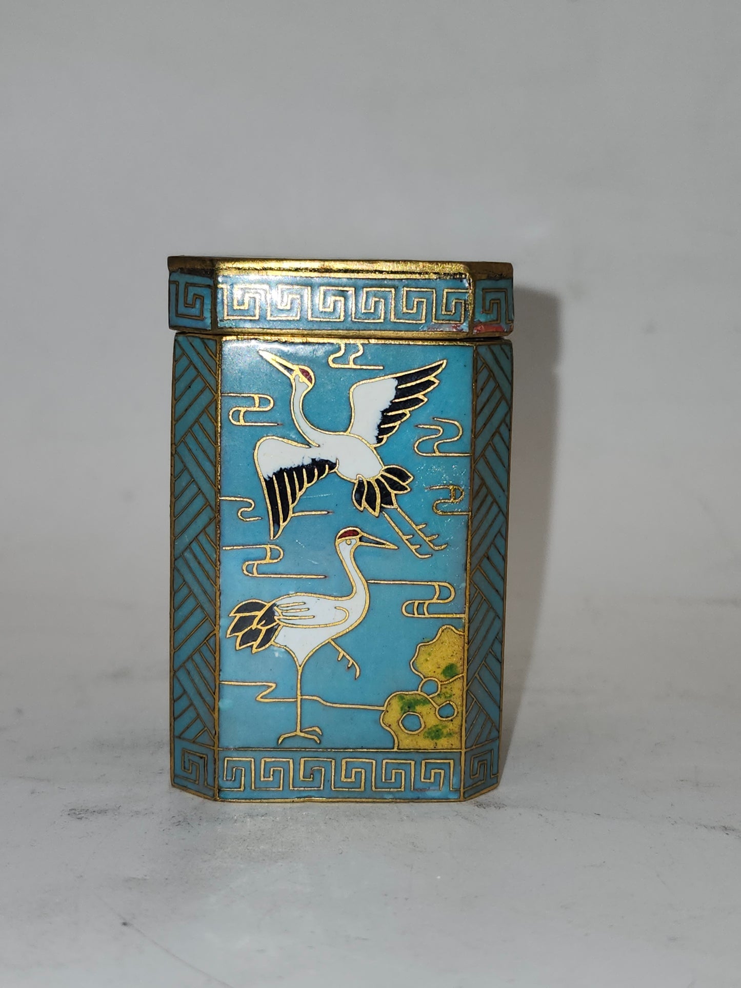 *Chinese Cloisonne* Lidded Pill Box
