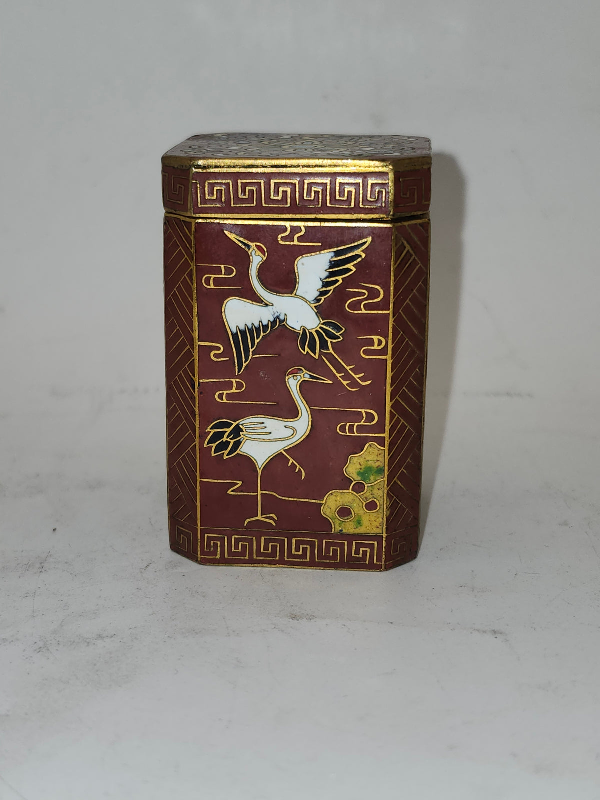 *Chinese Cloisonne* Lidded Pill Box
