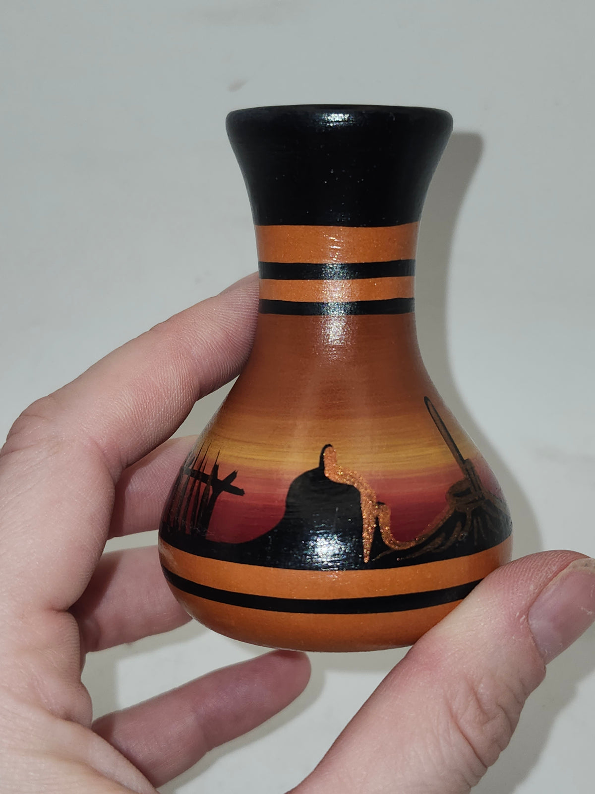 *Navajo* (Dine) Signed Hand-Painted Vase