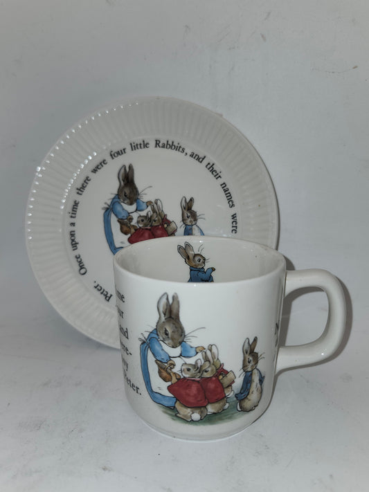 *Peter Rabbit* Wedgewood Porcelain Plate & Teacup Set