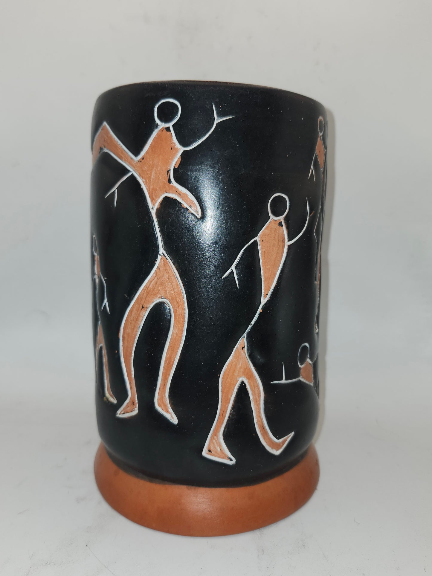 *MCM* Mexican Texococo Sgraffito Art pottery Vase