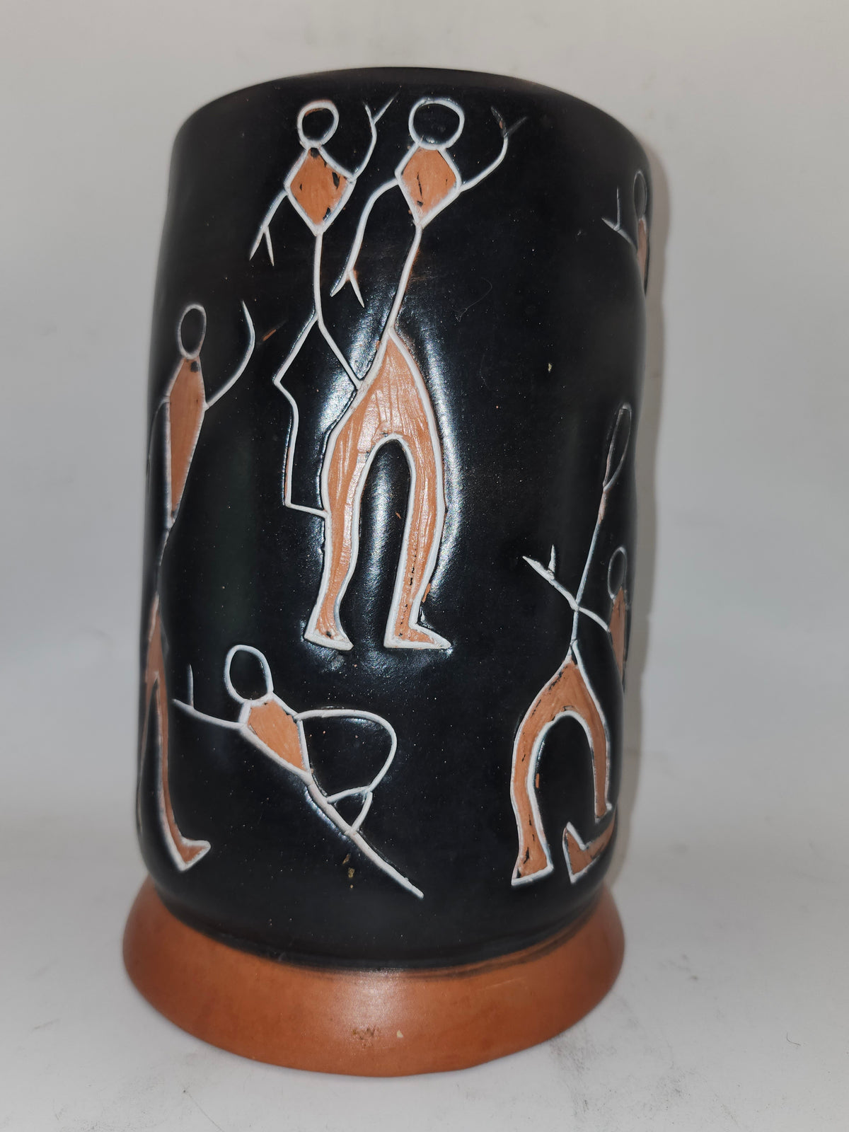 *MCM* Mexican Texococo Sgraffito Art pottery Vase