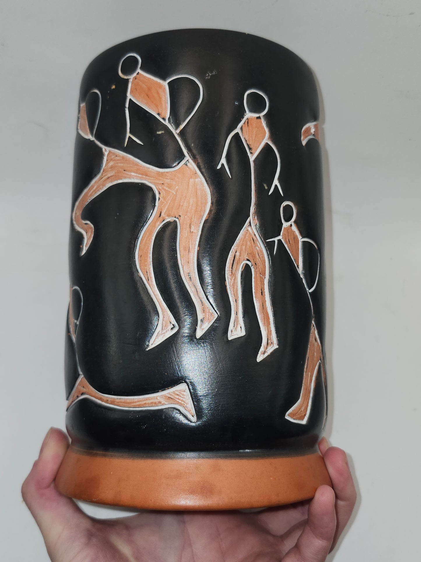 *MCM* Mexican Texococo Sgraffito Art pottery Vase