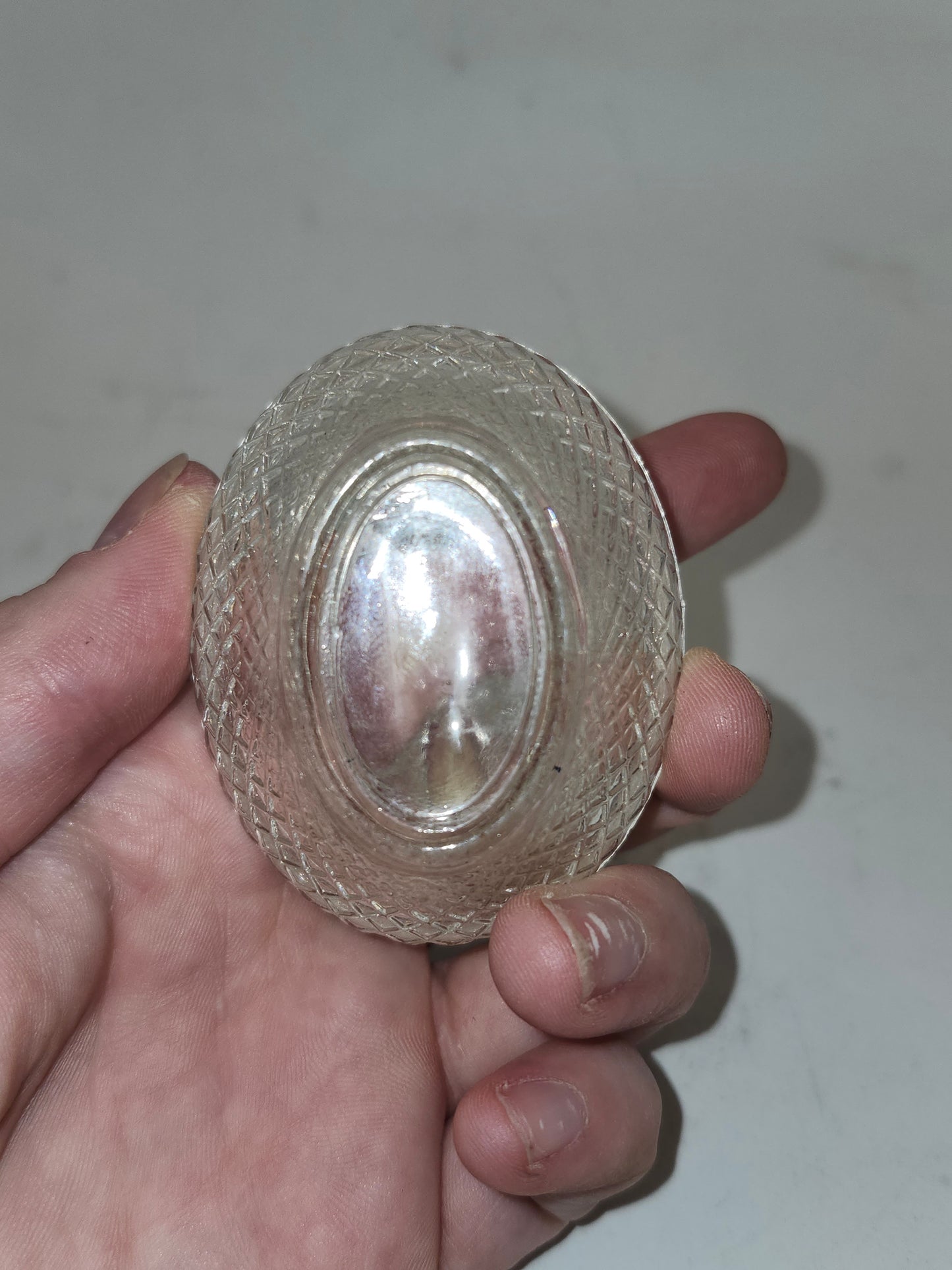 *Miniature* Hen-On-Nest Lidded Glass Dish
