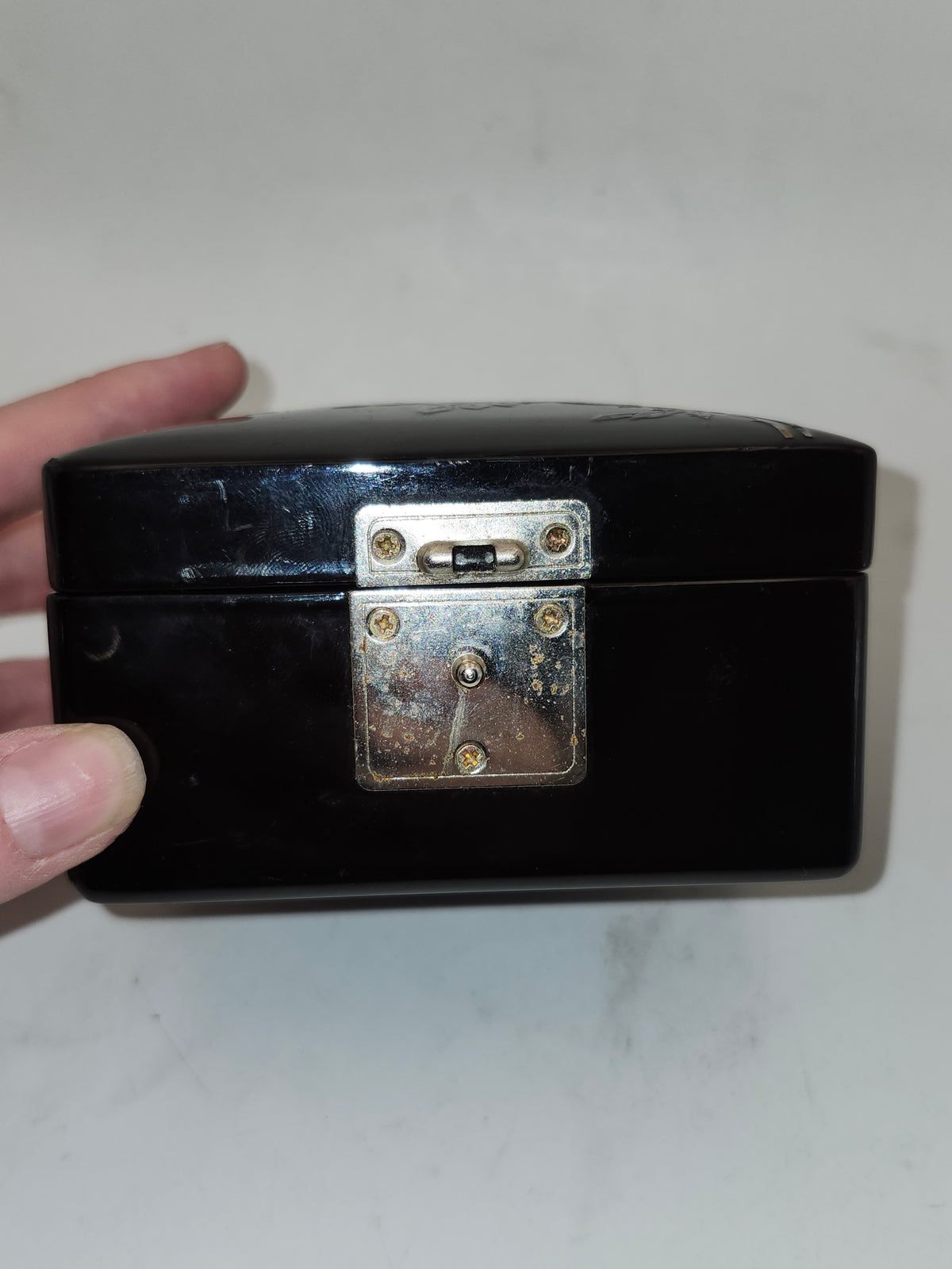 *Inlaid Mother of Pearl* Lacquer Vintage Jewelry / Trinket Box