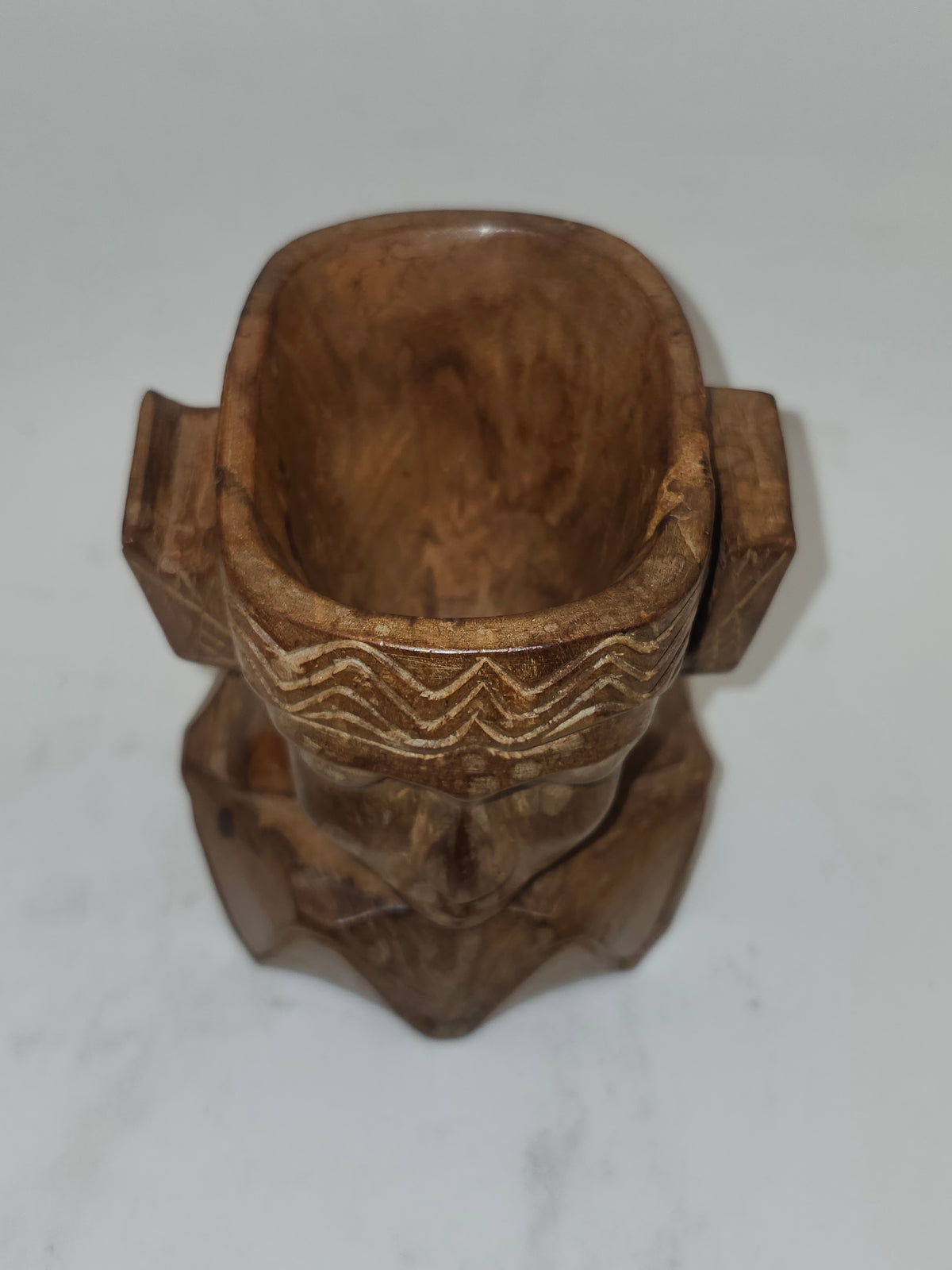 *African* Vintage Tribal Art Hand-Carved Ashtray