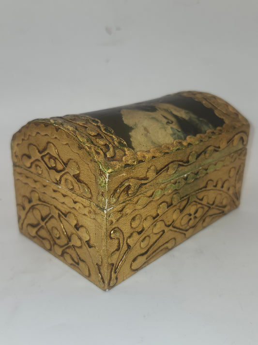 *Italian Florentine* Gilded Domed Trinket / Jewelry Box