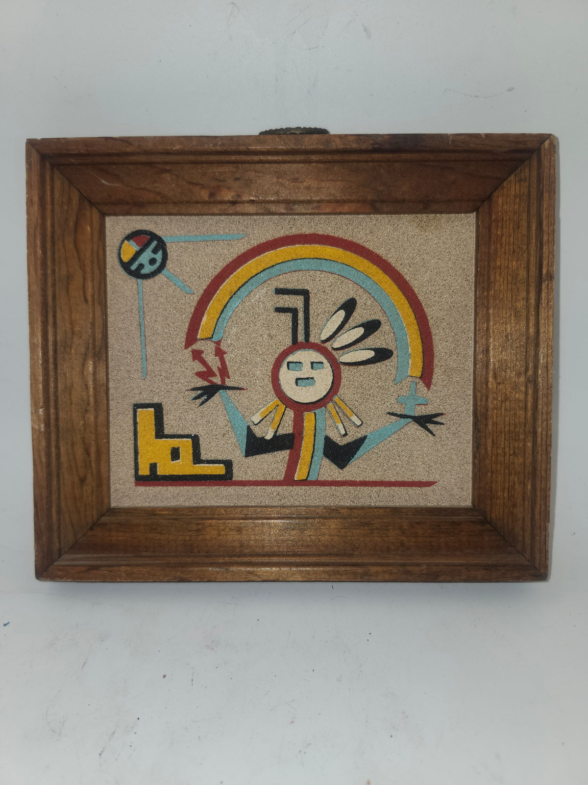 *Navajo Style* Framed Sand Art "Rainbow Spirit"