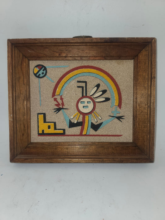 *Navajo Style* Framed Sand Art "Rainbow Spirit"
