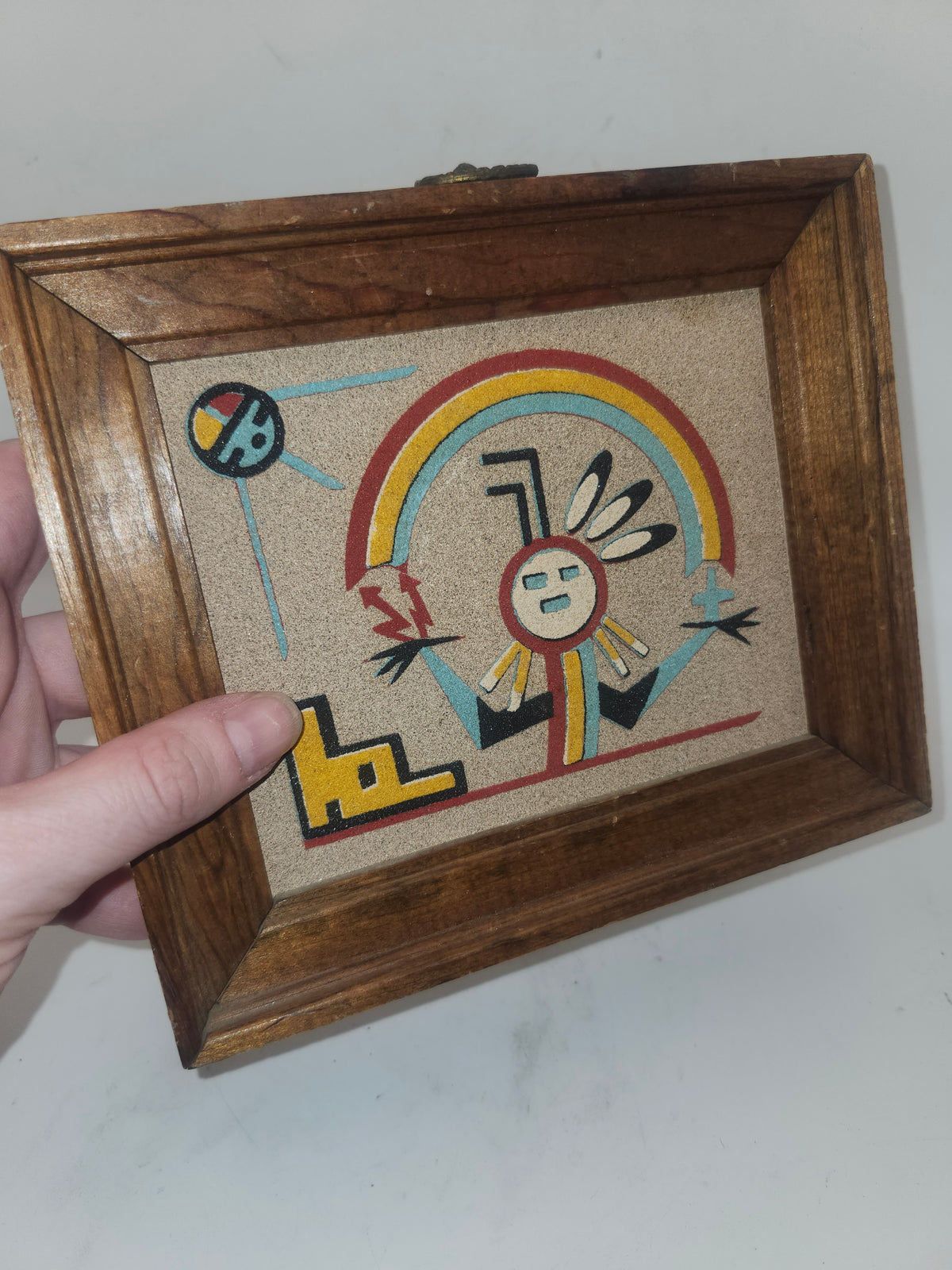 *Navajo Style* Framed Sand Art "Rainbow Spirit"