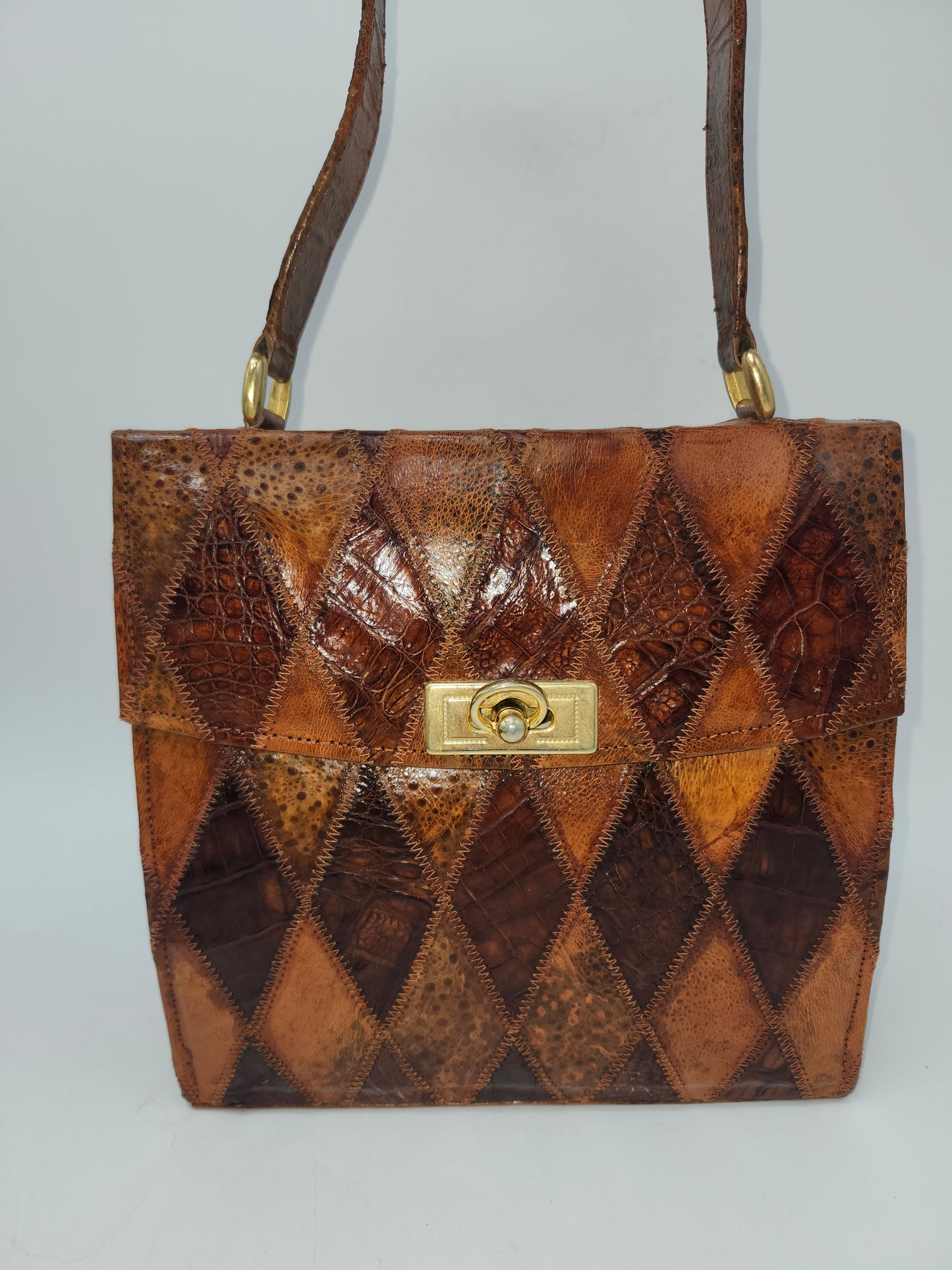 *MCM* Patchwork Snakeskin & Alligator Leather Purse