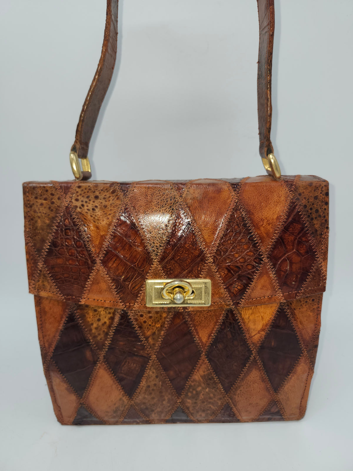 *MCM* Patchwork Snakeskin & Alligator Leather Purse