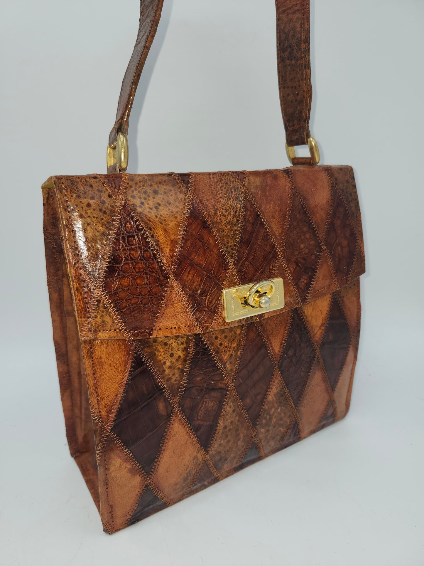 *MCM* Patchwork Snakeskin & Alligator Leather Purse