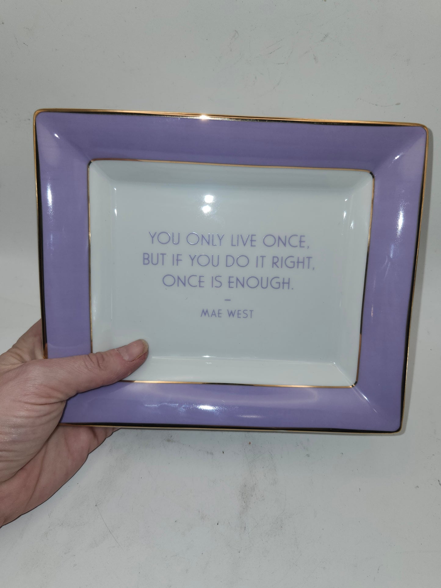 *Gump's Repartee Collection* Mae West Quote Party Tray / Plate NIB
