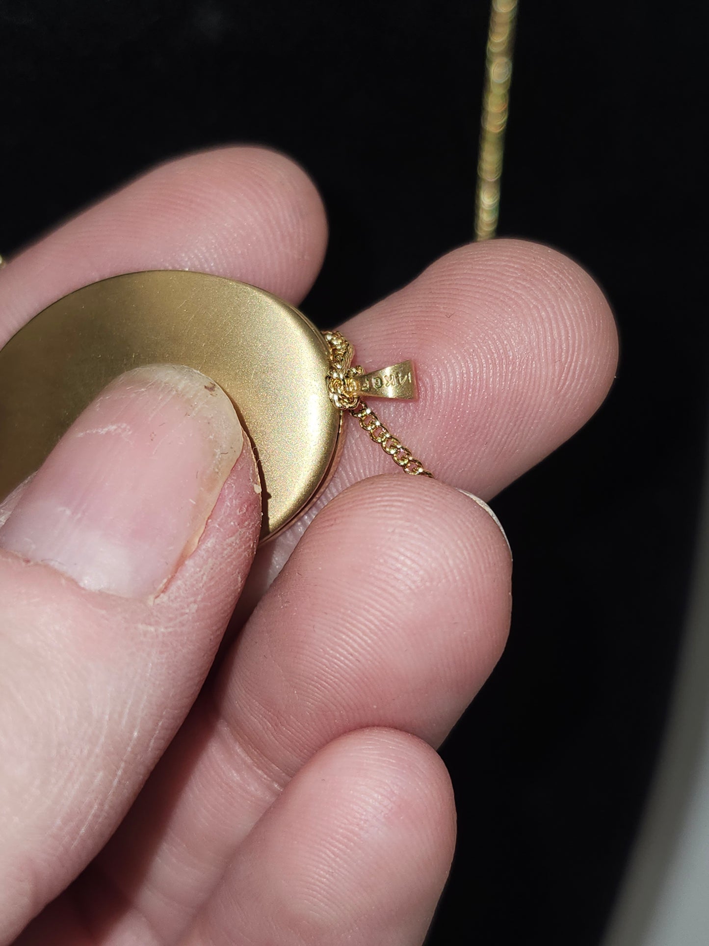-14K- Gold-Filled Vintage Locket & Gold-Plated Chain Necklace