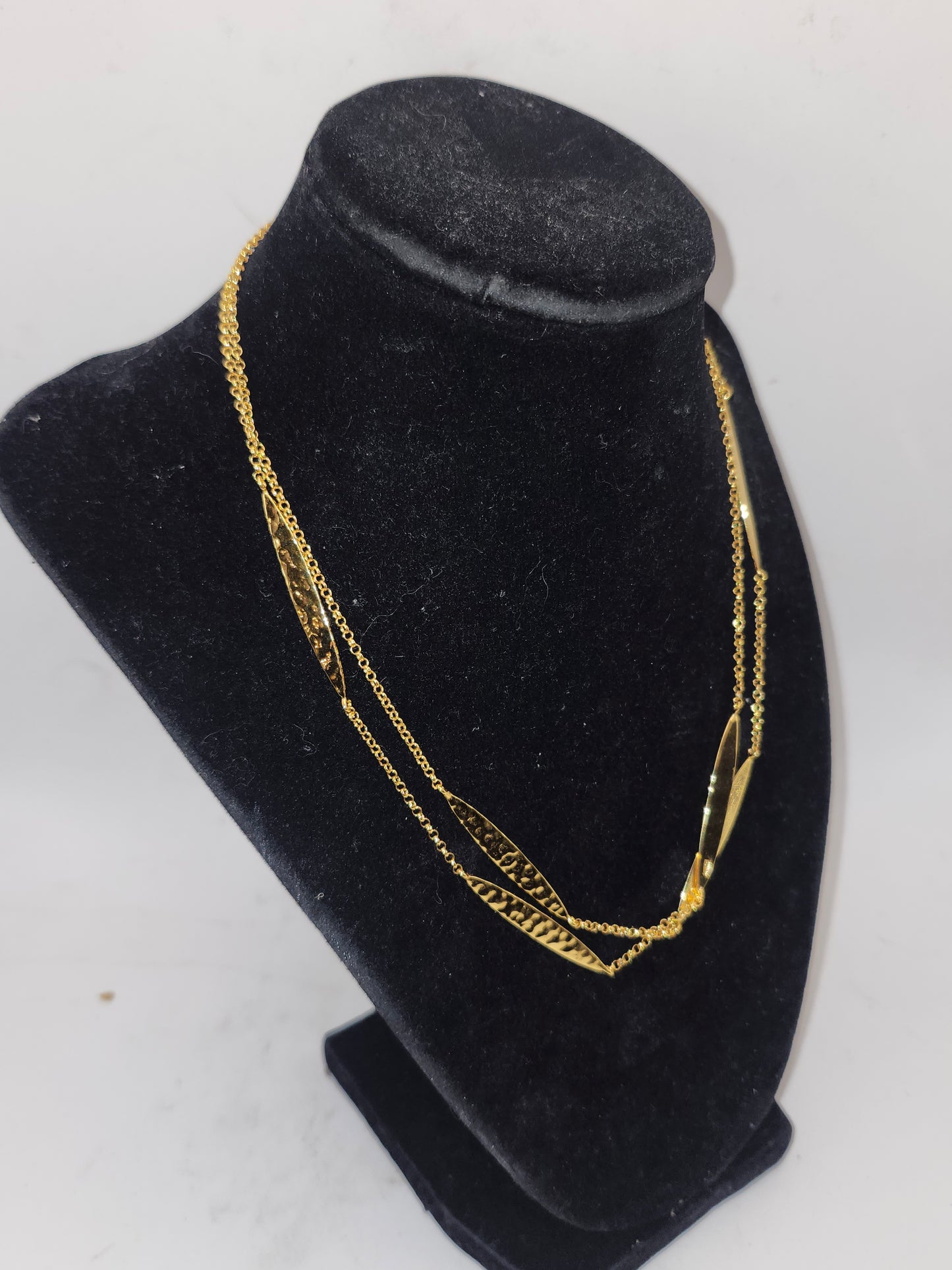 -925- Gold-Plated Statement / Layering Necklace