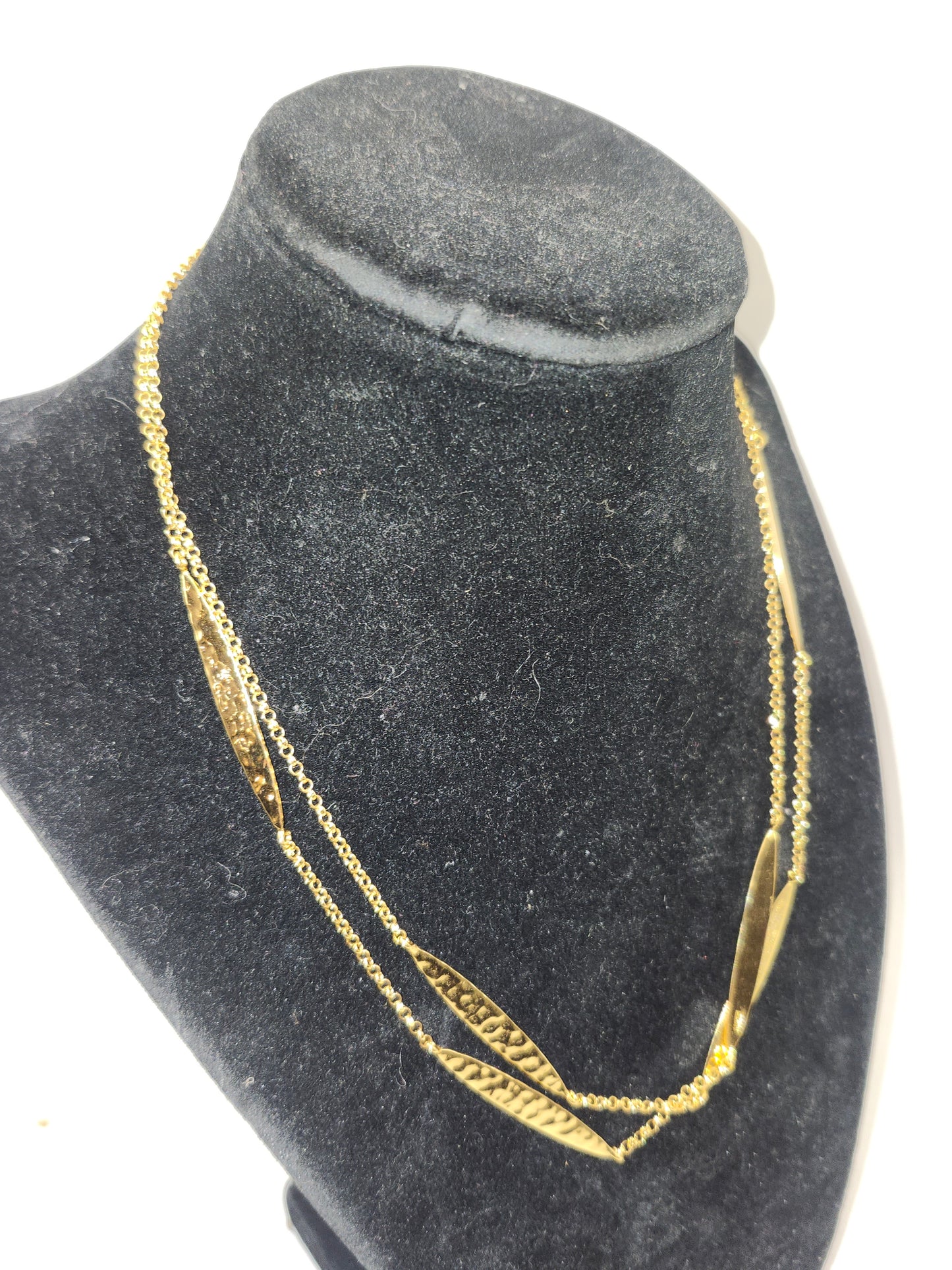 -925- Gold-Plated Statement / Layering Necklace