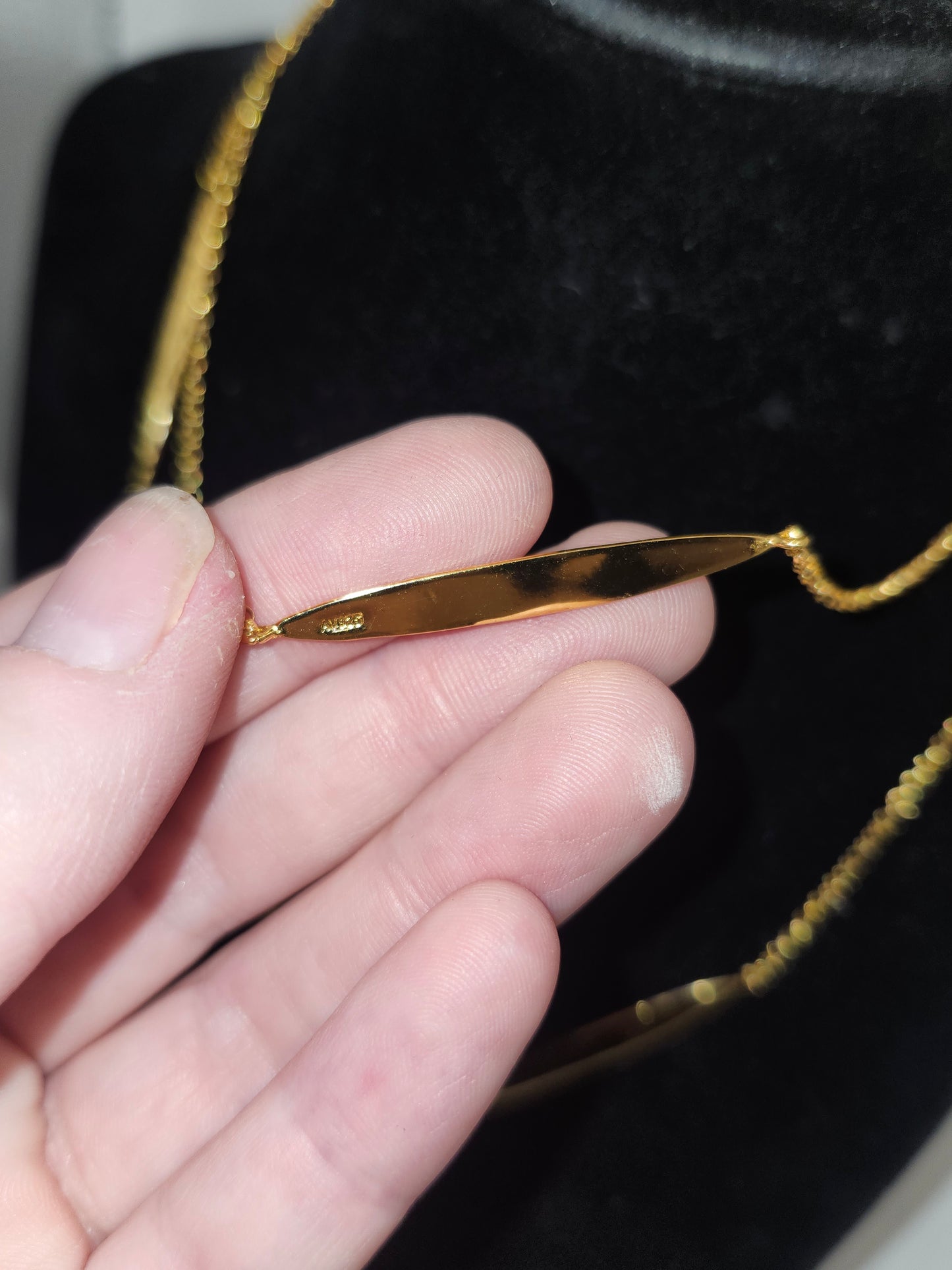 -925- Gold-Plated Statement / Layering Necklace