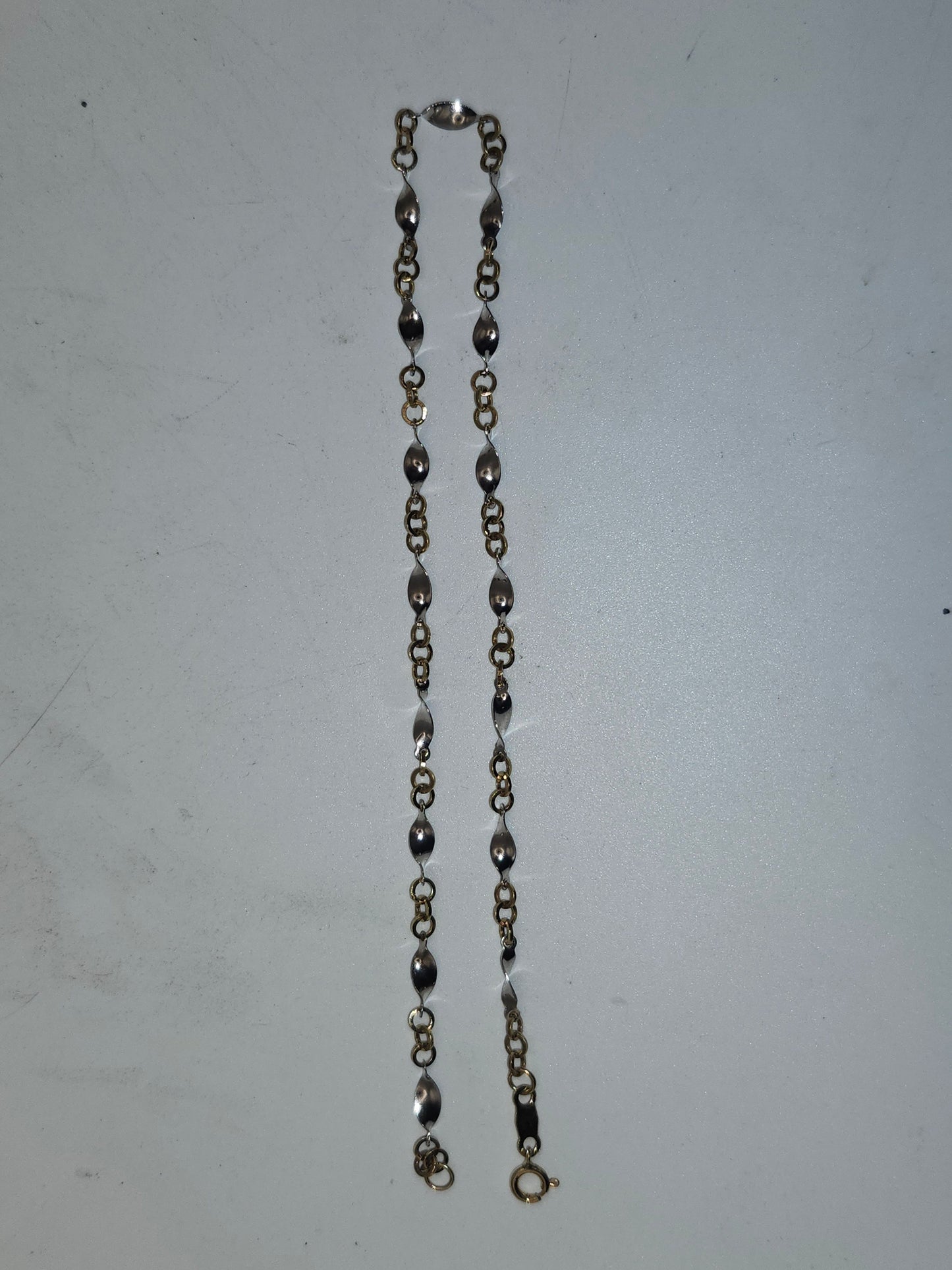 -14K- Two Toned Gold Chain Anklet