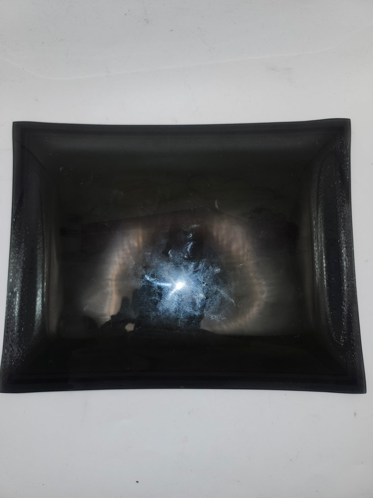 *MCM* Farmer's State Bank Glass Trinket tray / Ashtray