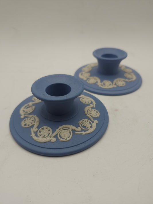 Jasperware Wedgewood Candlestick Holders