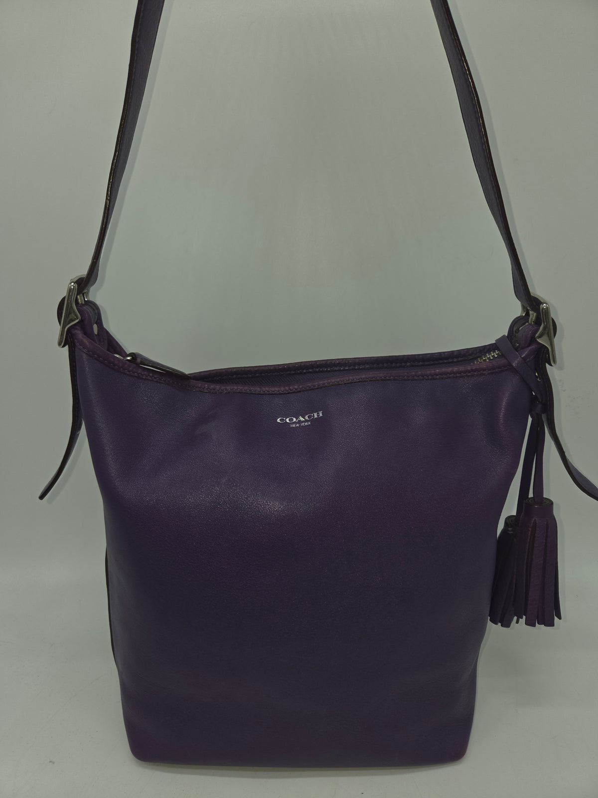 -Coach- Vintage "Legacy Leather Duffle" (Style No. 19889) in Ultraviolet Purple
