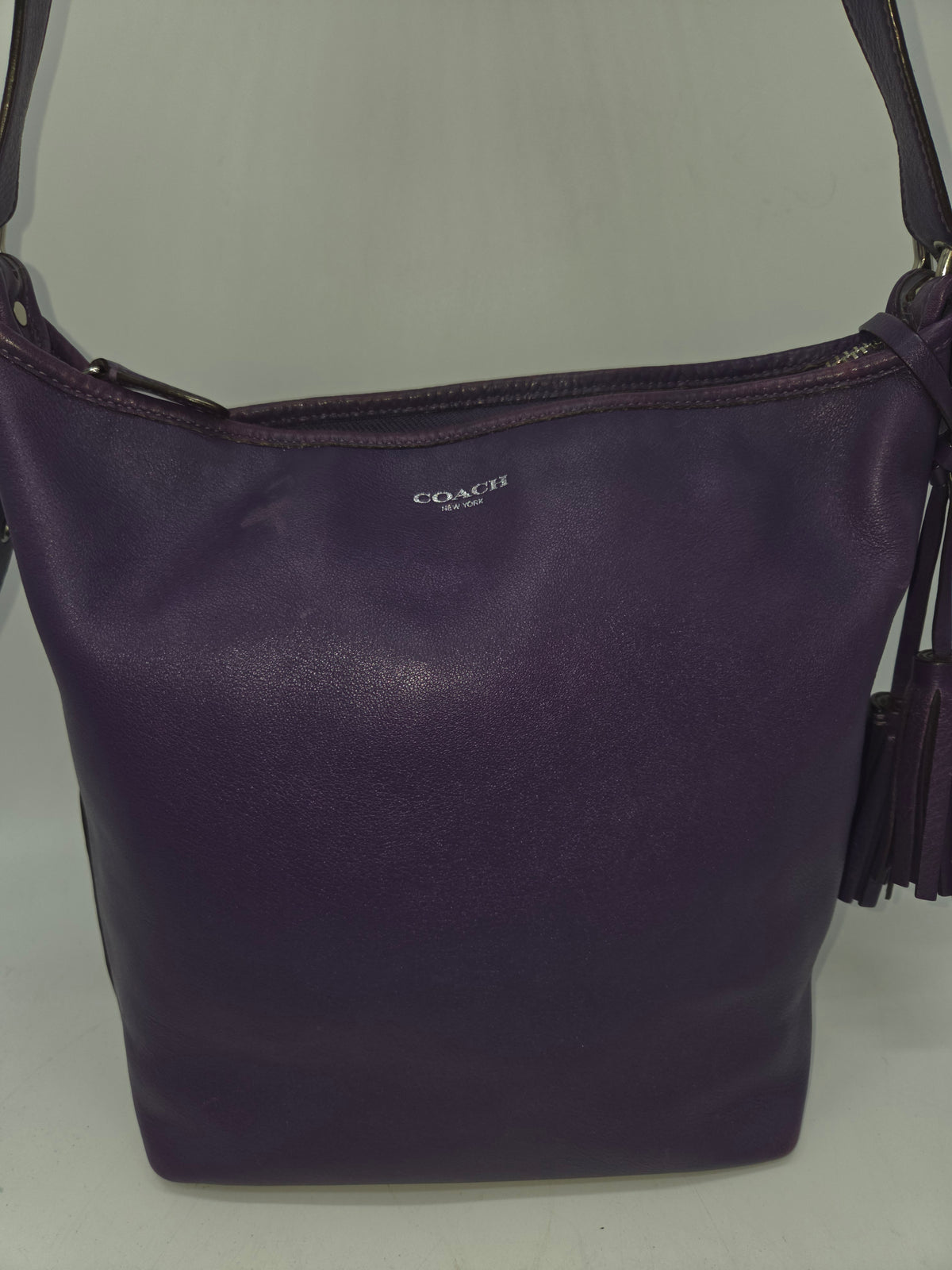 -Coach- Vintage "Legacy Leather Duffle" (Style No. 19889) in Ultraviolet Purple