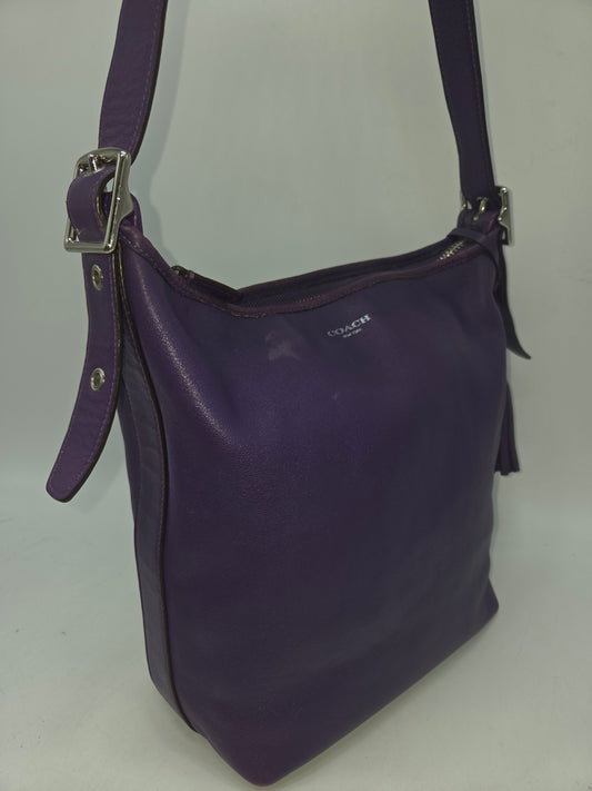 -Coach- Vintage "Legacy Leather Duffle" (Style No. 19889) in Ultraviolet Purple