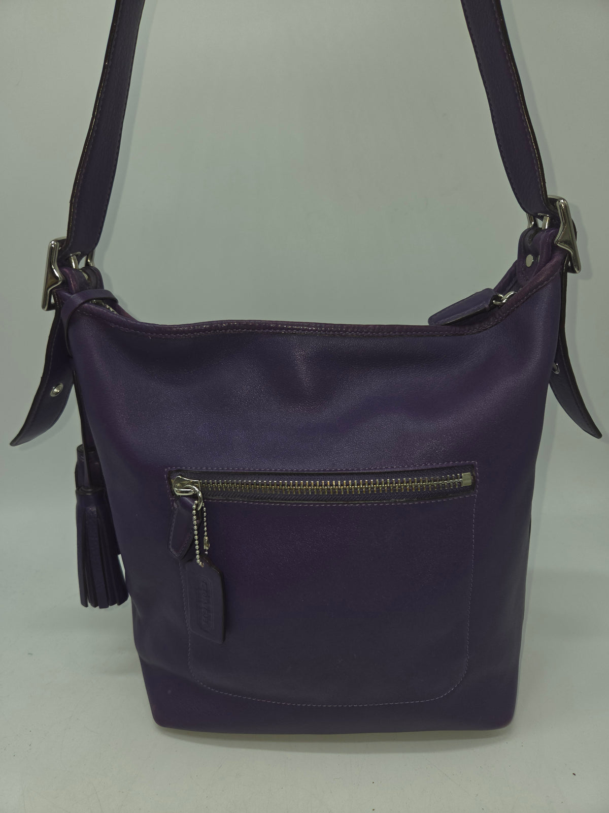 -Coach- Vintage "Legacy Leather Duffle" (Style No. 19889) in Ultraviolet Purple