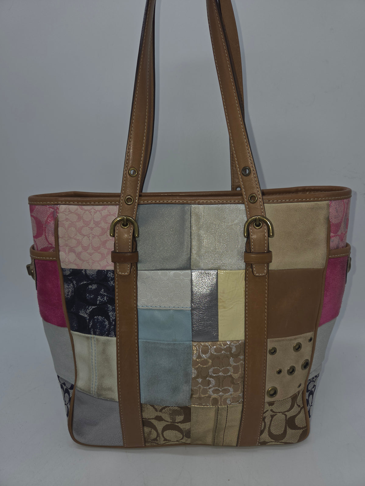-Coach- RARE Y2K "Patchwork Pastel" Bucket Bag
