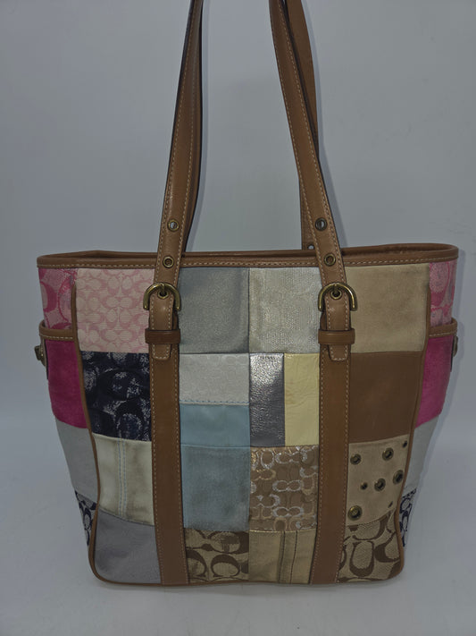 -Coach- RARE Y2K "Patchwork Pastel" Bucket Bag