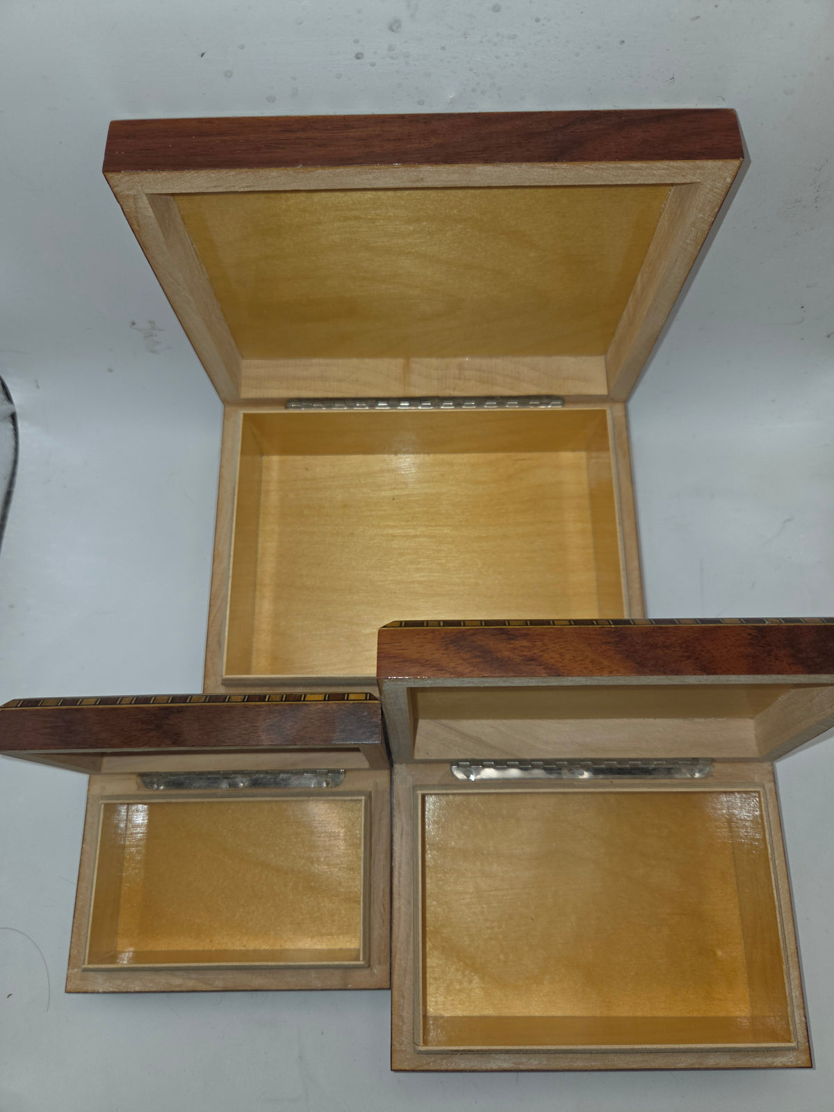 -Italian Marquetry- Vintage Inlaid Wooden Boxes *Set of 3*