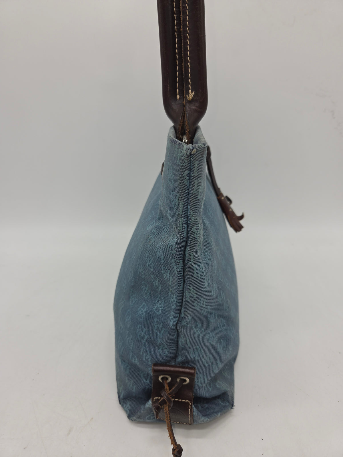 -Dooney & Bourke- Y2K RARE Denim Blue Monogrammed Purse