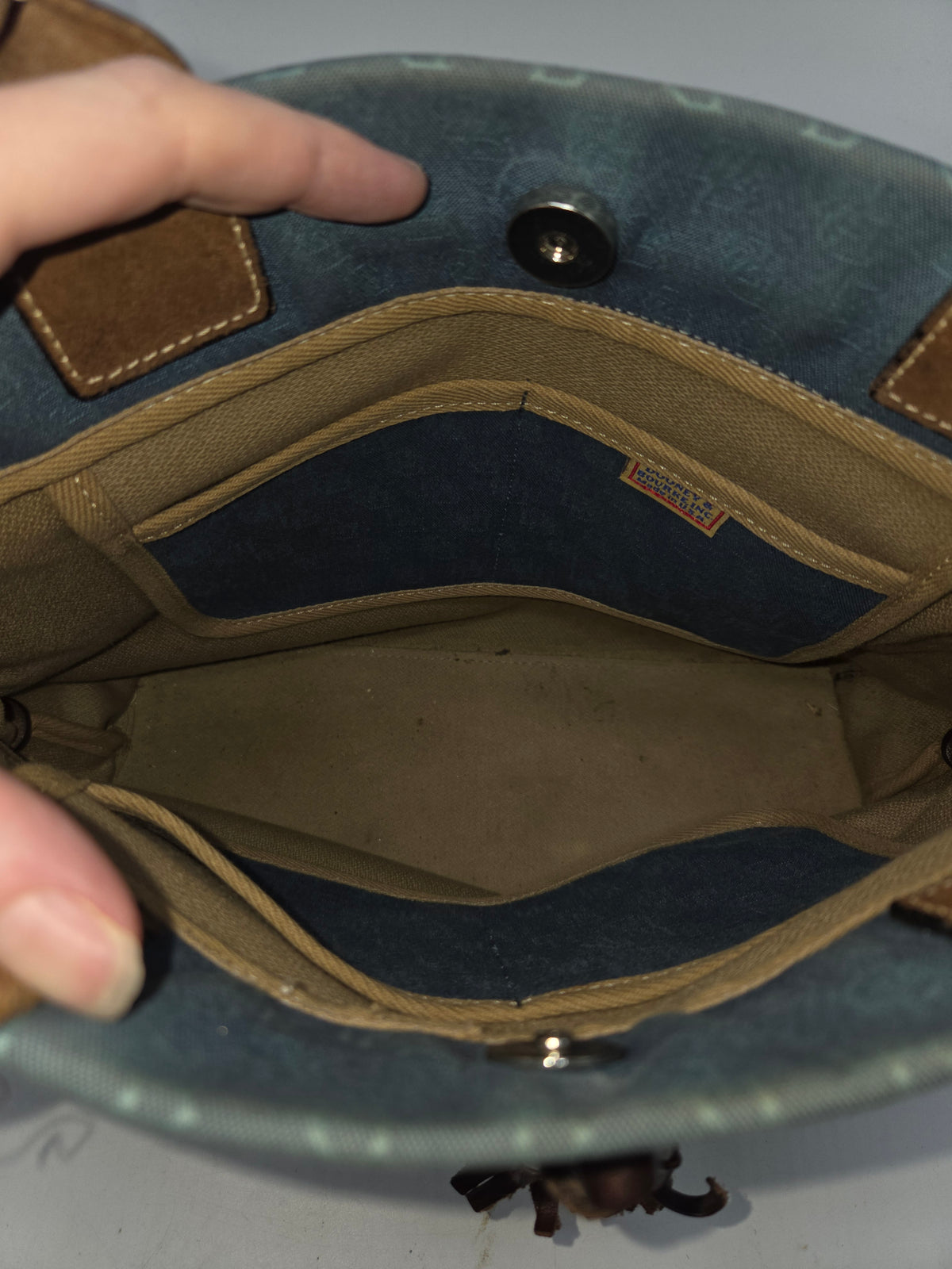 -Dooney & Bourke- Y2K RARE Denim Blue Monogrammed Purse