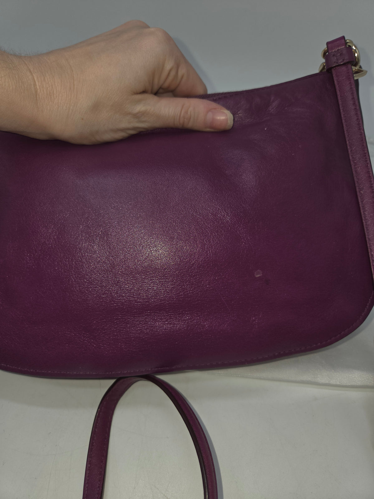 -Coach- "Chelsea Crossbody" in Purple Leather