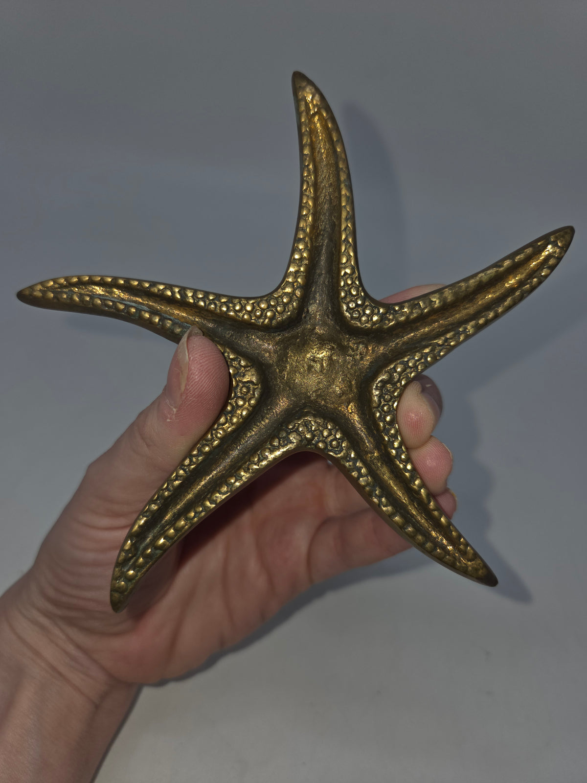 -Vintage- Brass Nautical Starfish Paper Weight