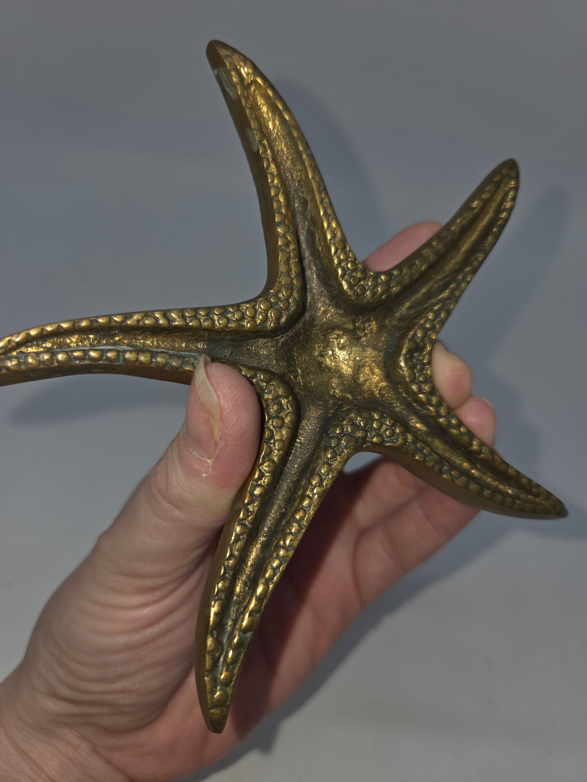 -Vintage- Brass Nautical Starfish Paper Weight