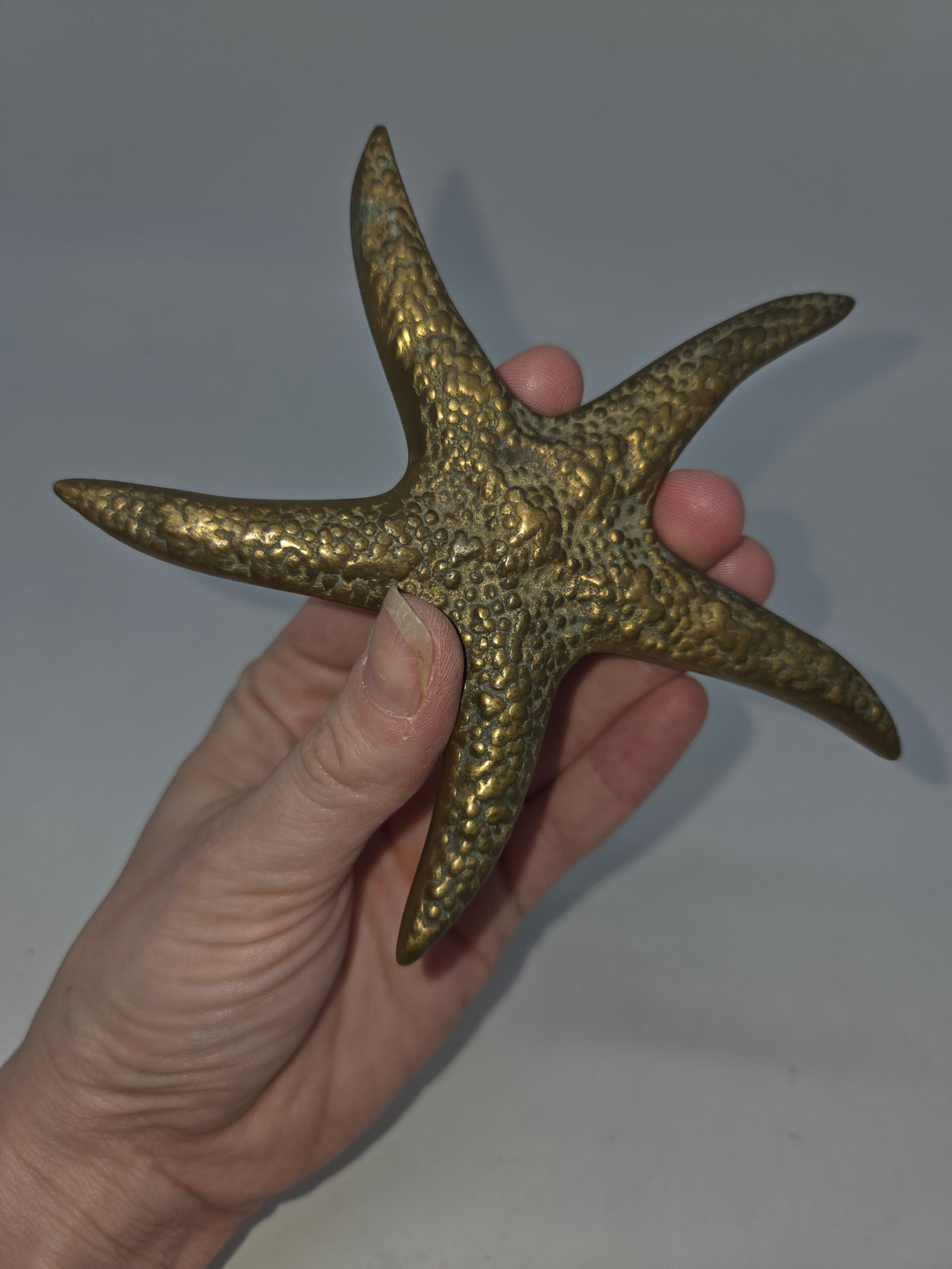 -Vintage- Brass Nautical Starfish Paper Weight
