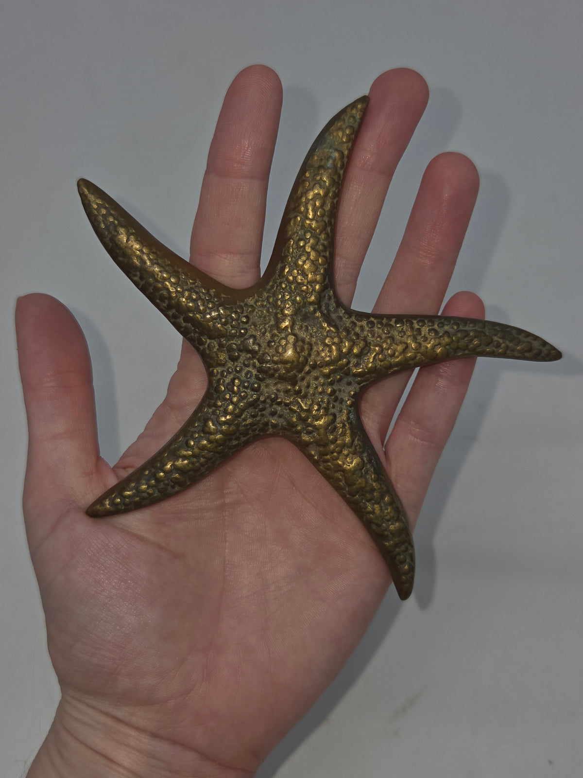 -Vintage- Brass Nautical Starfish Paper Weight
