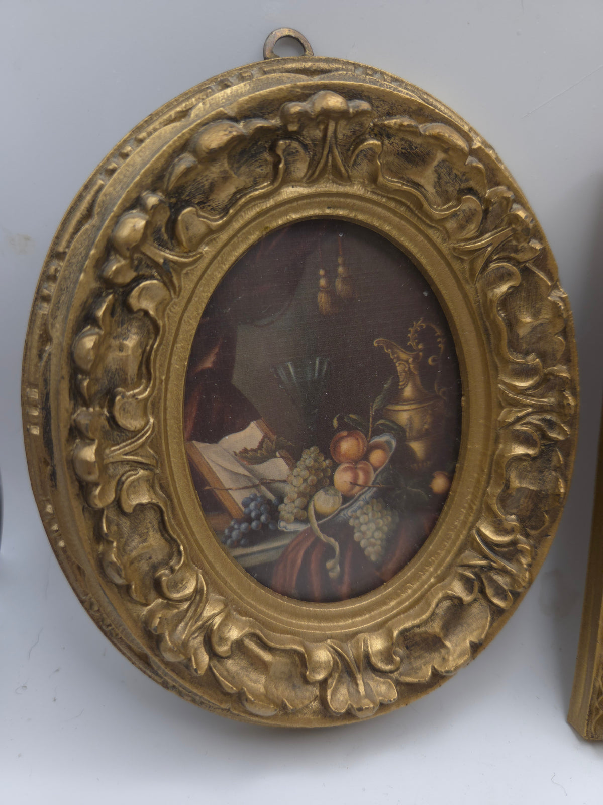 -Vintage- Gilded Wooden Framed Trio of Antique Art Prints