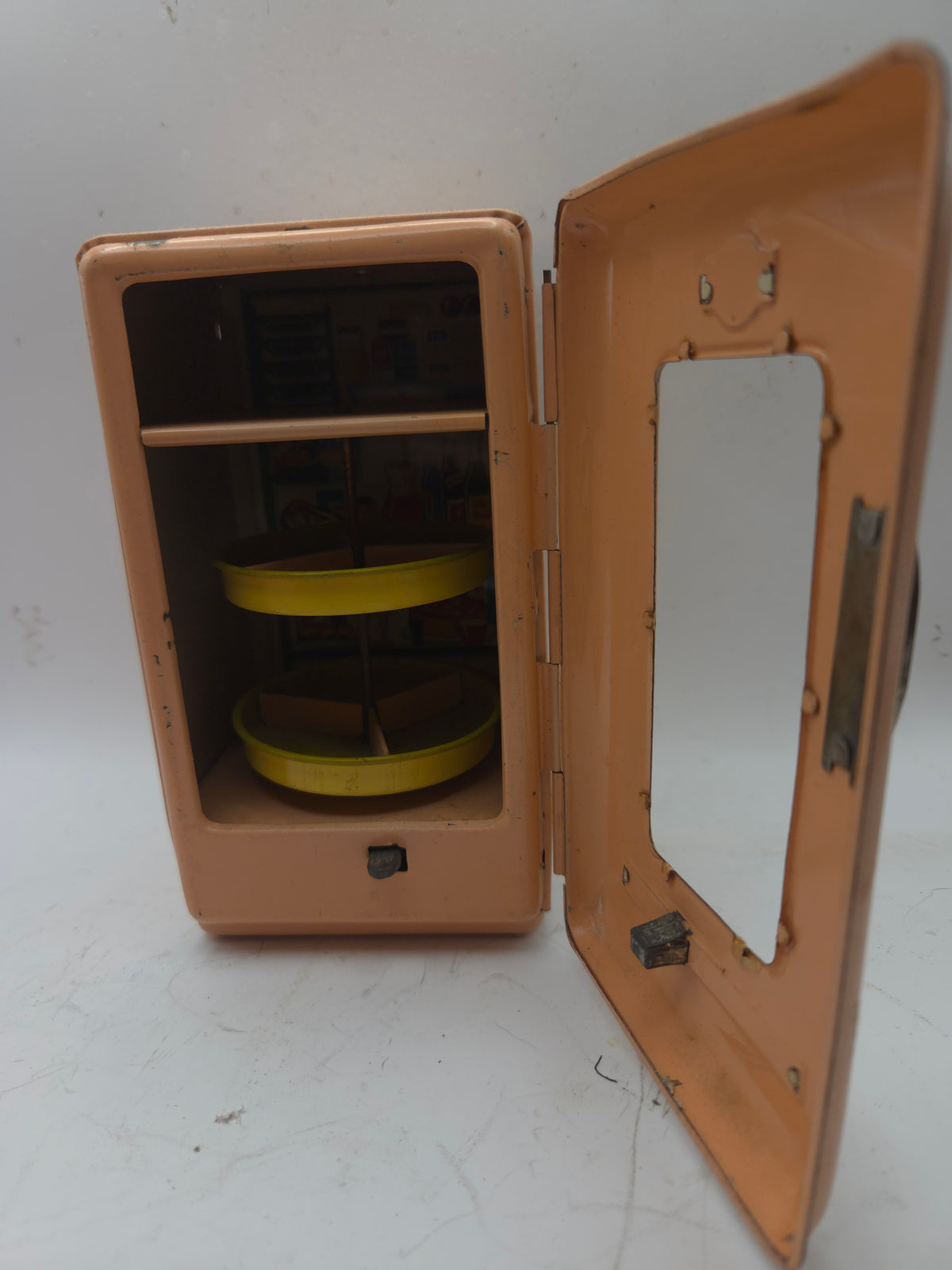-Vintage- 1960s Tin Japanese Miniature Fridge & Stovetop