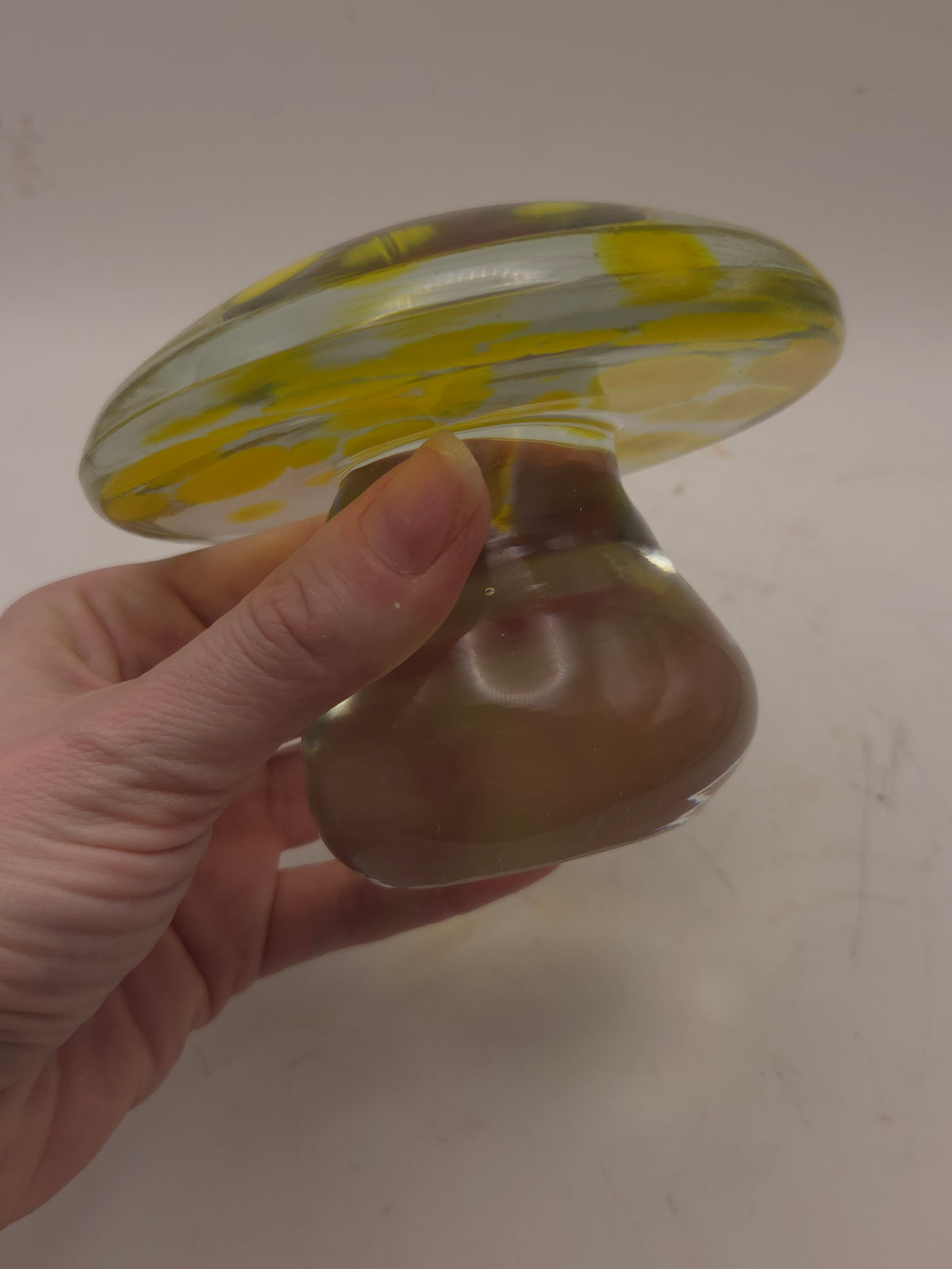 -Mushroom- Blown Glass Paperweight by Blenko