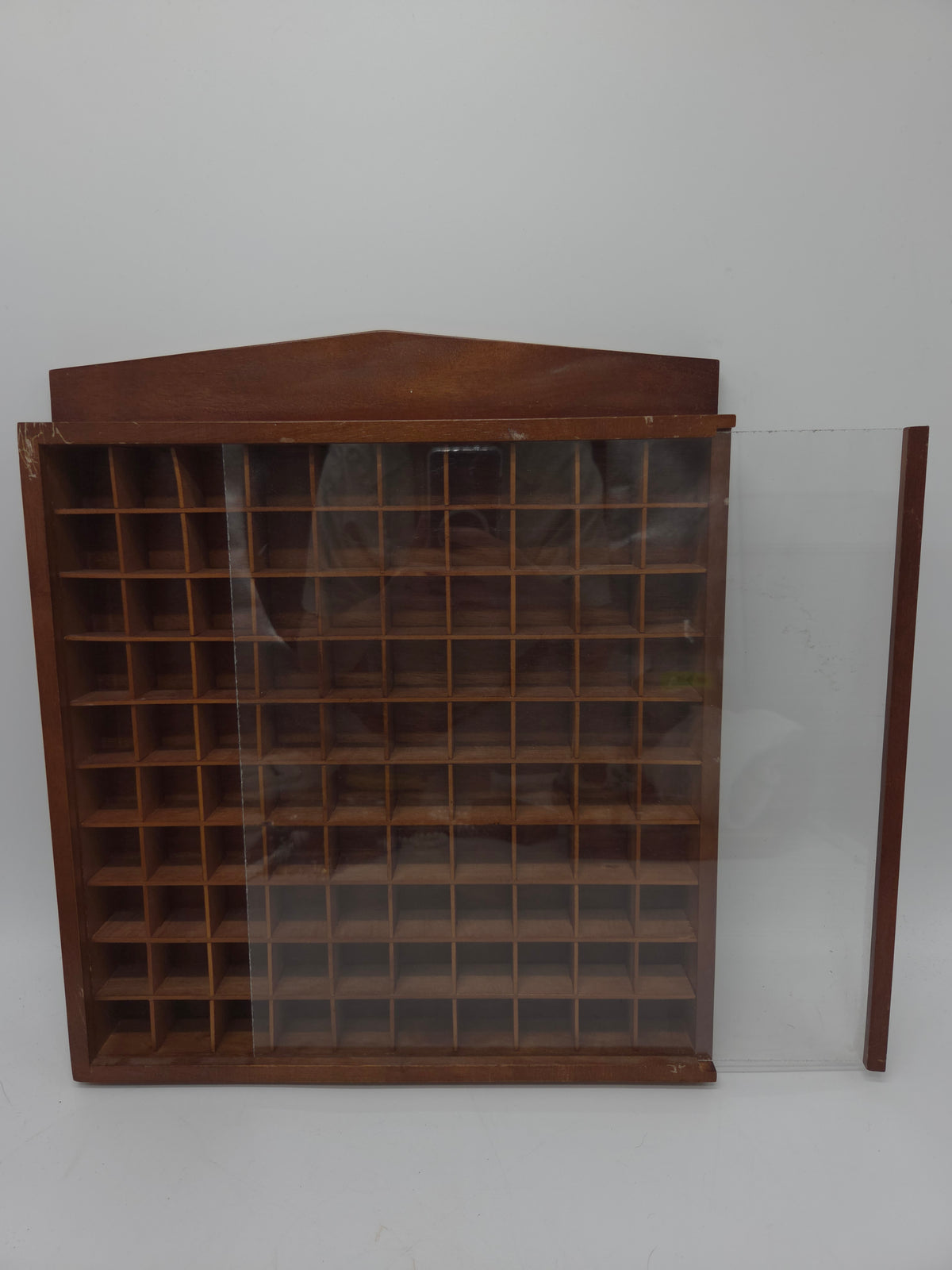 -Wooden Trinket Shelf- With 100 Compartments & Cover