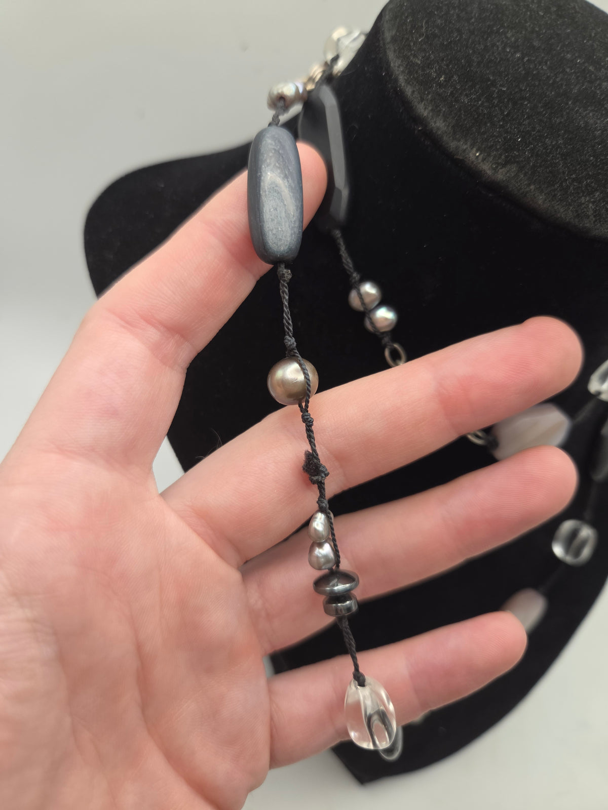*925* Sterling, Pearl & Gemstone Silpada Statement Necklace