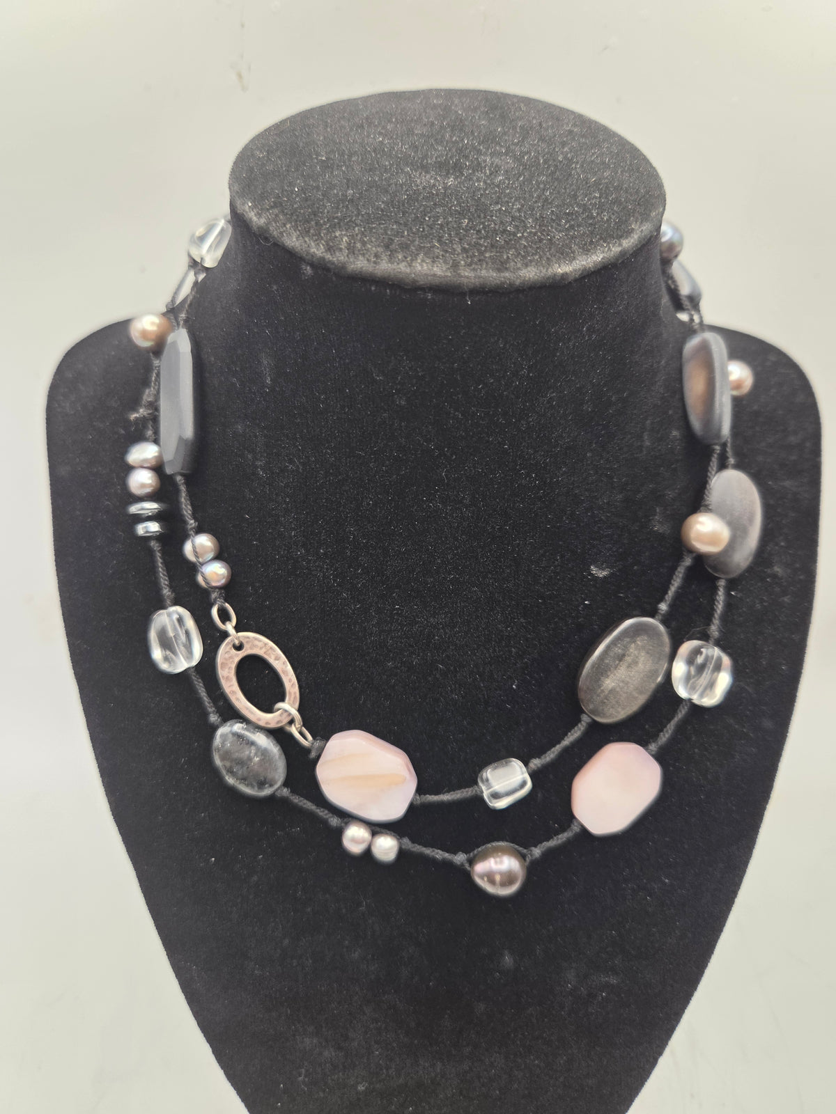 *925* Sterling, Pearl & Gemstone Silpada Statement Necklace