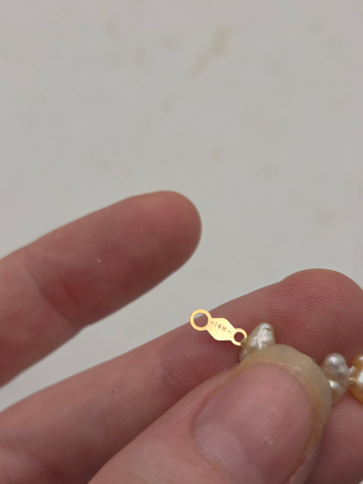 *14K* Gold Beaded Pearl Bracelet